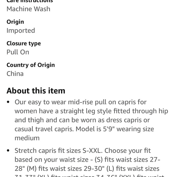 HDE Pull On Capri Pants for Women with Pockets Elastic Waist Cropped Pants - Picture 4 of 11